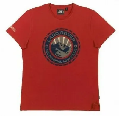 Genuine Men's Land Rover Adventure Graphic T-Shirt Red 51LBTM098RD • £17.99