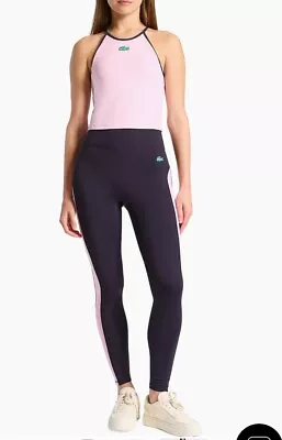 Bandier X Lacoste Pink/Navy Workout Set NWT • £120.47