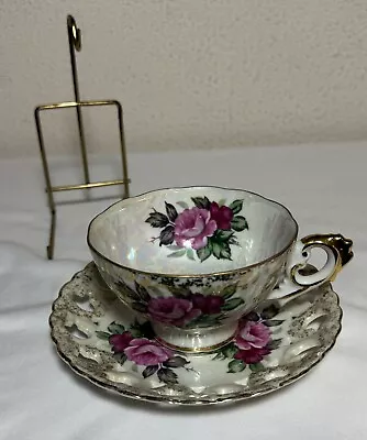 Vintage LEFTON CHINA Hand Painted Tea Cup & Saucer • $11