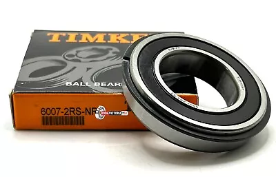 TIMKEN 6007 2RS NR BALL BEARING RUBBER SEALED + SNAP RING 35x62x14mm • $39.80