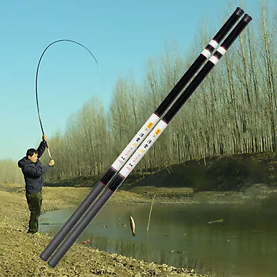 High Carbon Fiber Telescopic Fishing Rod 1  ~ 2.8  Stream Fly Fishing Hand Pole • $14