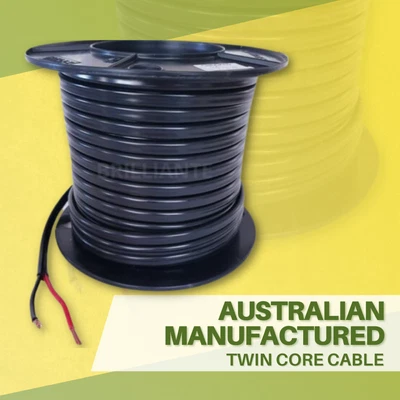 $90 • Buy TWIN CORE 2mm 100M WIRE CABLE 8 AMP CARAVAN TRAILER AUTOMOTIVE 12V SHEATH