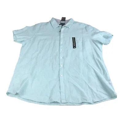 Marc Anthony Slim Fit Linen Shirt Men XL Aqua Green Button Up NEW W24 • $11.61