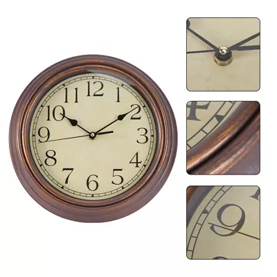 12inch Wall Clock Quartz Round Wall Clock Silent Non Ticking Home Office Decor • $21.08