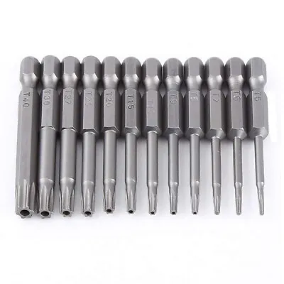 $10.89 • Buy 12pc Torx Bit Set Quick Change Connect Impact Driver Drill Security Tamper Proof