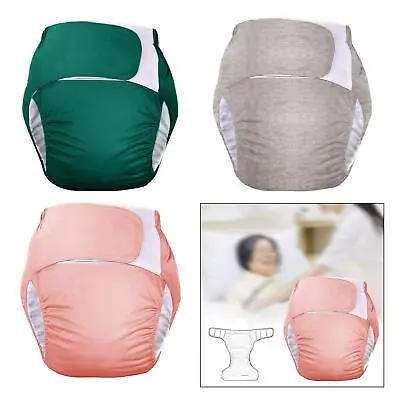 Adult Cloth Diaper Washable Nappy Cover Incontinence Pants For Elderly Durable • £13.10