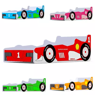 Toddler Bed Race Cars Speed Kids Junior Bed With Luxury Foam Mattress Made In UK • £149