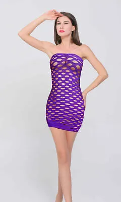 £2.99 • Buy UK Sexy Sleepwear Mesh Big Fishnet Dress Body Stocking Bodysuit Nightwear  Zs