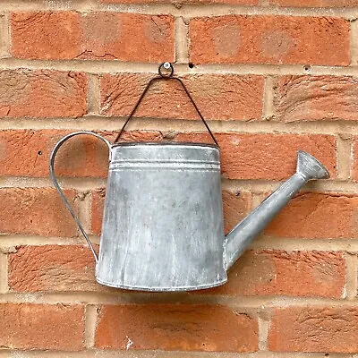 Garden Wall Planter Outdoors Metal Hanging Basket Watering Can Decoration Art • £14