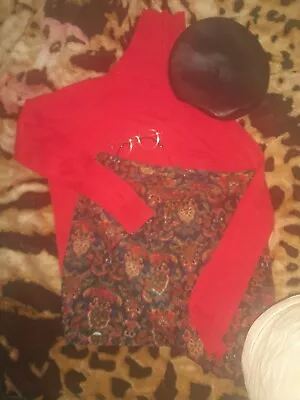 £0.99 • Buy Hippie Boho 60s 70s Style Mini Skirt Size 12 ﾉ◕ヮ◕)ﾉ*:･ﾟ✧
