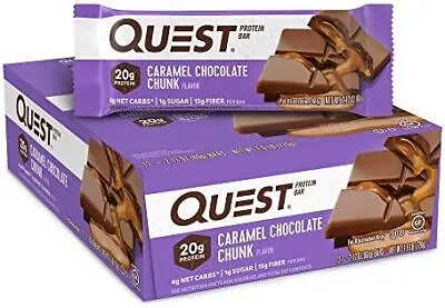 Quest Nutrition Caramel Chocolate Chunk Protein Bar 12 Count • £50.06