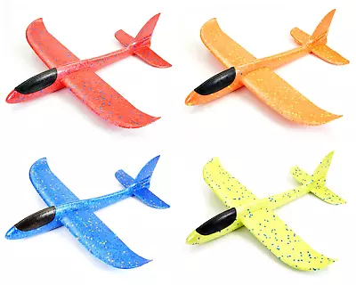 Hand Chuckie Foam Glider Aeroplane 480mm Wingspan Multi-Colours UK Stock! • £14.99