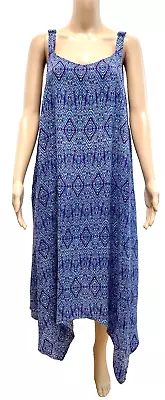 Plus Size 14 Sleeveless Maxi Dress With Pockets And Handkerchief Hemline • $35
