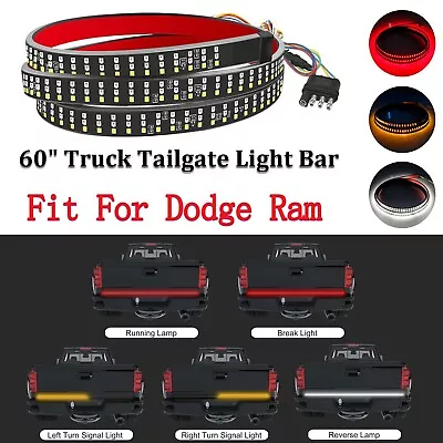 For Dodge Ram 1500 2500 3500 60  Car Tailgate LED Light Bar Brake Reverse Strip • $18.99