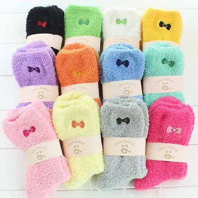 £7.89 • Buy 6 Pairs Women Ladies Lounge Slipper Bed Socks Fleece Fluffy Warm Soft Grip Bed