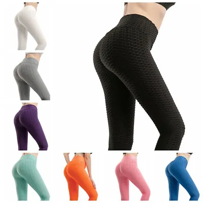 $25.88 • Buy Women High Waist Yoga Pants TikTok Leggings Peach Lift Sports Fitness Trousers