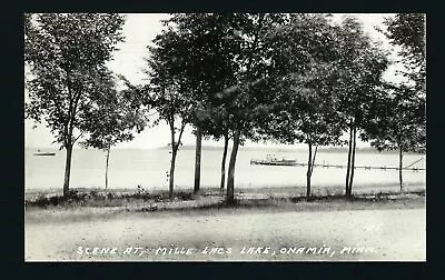 Onamia Minnesota MN C1939 RPPC Mille Lacs Shores Dock Tour Boat LONNIE & Folks • $15.98