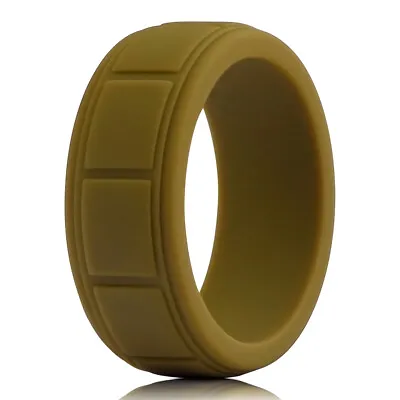 Medical Grade Silicone Wedding Ring Men's Flex Fit Sport Rubber Band 8-13# Size • $2.99