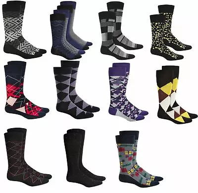 Alfani Men's 5 Pair Alfa Tech Moisture Wicking Crew Dress Socks Sizes 10-13 • $9.99