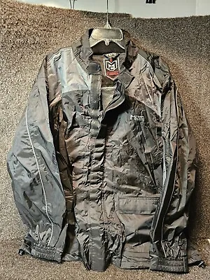 MOTO CENTRIC Men’s Motorcycle Riding Black/Gray Windbreaker Jacket Size XXL/48 • $44