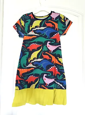 Mini Boden Girls Dinosaurs Tunic Dress Size  Multicolor Size 11-12 • $9