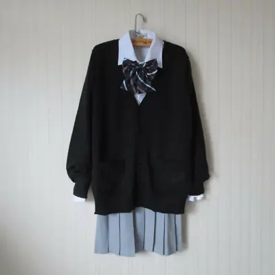 Long Sleeve School Uniform Japanese School Girl Uniform Sweater Skirt Shirt Set • $40.92