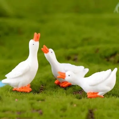 Miniature Dollhouse Fairy Garden Set Of 3 Geese - Buy 3 Save $5 • $8.50