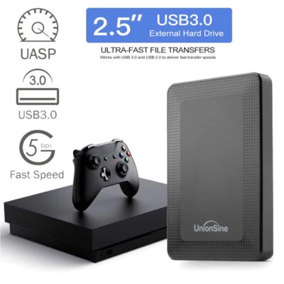 320GB 1TB 2TB PORTABLE EXTERNAL HARD DRIVE Xbox PC MAC PS4 USB3.0 ULTRA FAST HDD • £40.99