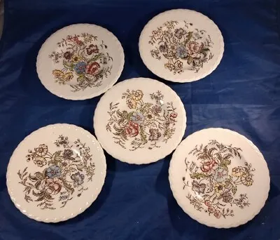 5 Vernon Kilns May Flower Mayflower 6.5” Plates Very Good Condition • $24.95
