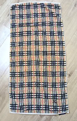 Burberry Medium Bath Towel Nova Check Designer Good Used Condition Brown • £39.99