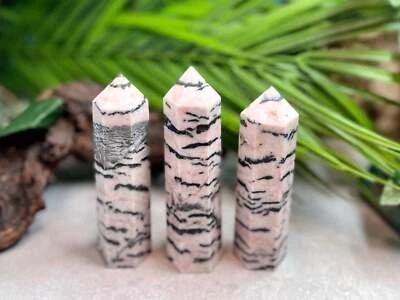 $30 • Buy Pink Zebra Jasper Points Crystal Generators Australian Seller