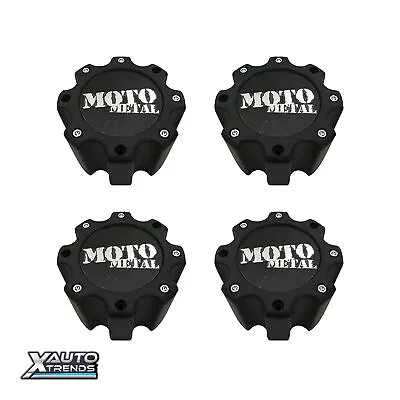 4 X Moto Metal METAL REAR DUALLY Wheel Center Cap Matte Black 400L170YB002MO • $128