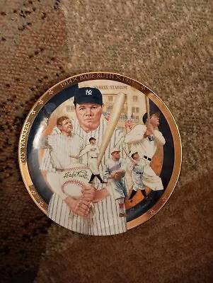 The Hamilton Collection 1992 Legendary Babe Ruth Yankees Plate Numbered • $9.45