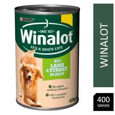 Winalot Adult Wet Dog Food Can With Lamb & Turkey In Jelly 12x400g • £22.99