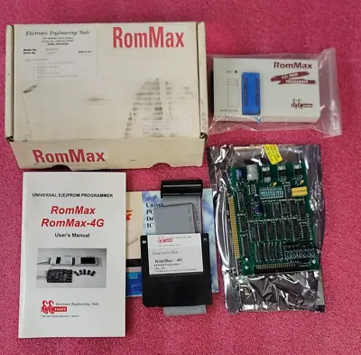 RomMax EE Tools 2716 2732 2764  EPROM Programmer Card Software & Manual #N4C • $149