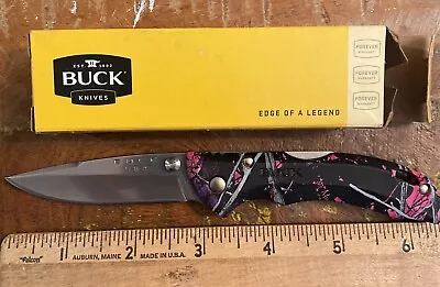 Buck USA 3.75” Closed BANTAM 284 Muddy Girl Camo Lockback Knife New In Box • $49.95