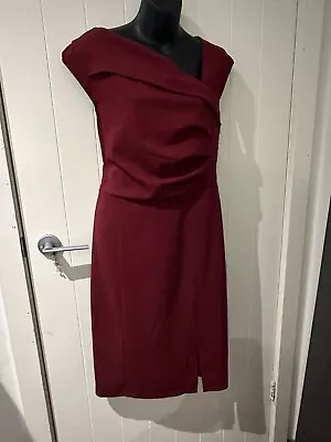 Women's Mei Mei Midi Maroon Dress Size 16 Sleevless • $10