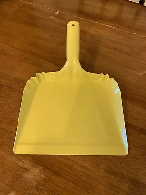 Enamel Coated Steel Dustpan Quickie Bulldozer Professional Grade Yellow • $16