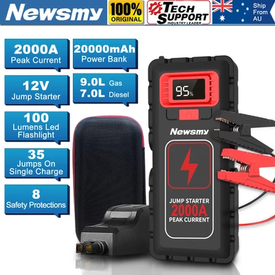 $60.99 • Buy Newsmy 3000A 24000mAh Car Battery Charger Jump Starter Booster Tester Power AU