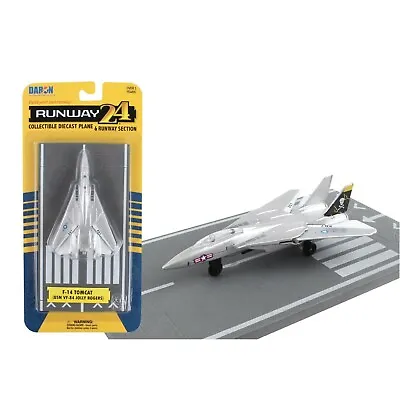 Daron Runway24 Diecast Metal Toy With Runway Section - F-14 Tomcat Jolly Rogers • $11.95