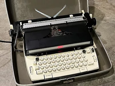 Vintage Sears Forecast Electric 12 Typewriter With Case And Paperwork - Tested • $99.99