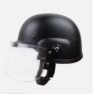 M88 Riot Helmet+Transparent Protective Mask Military Game CS Tactical Training • $45.71
