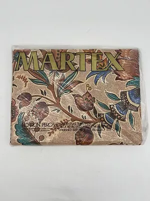 NOS Vtg Martex Queen Bombay Flat Sheet Bedding SEALED Boho • $49.99