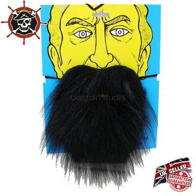 Halloween Fancy Dress Fake Beard Moustache Costume Facial Hair Party Cosplay NEW • £1.95