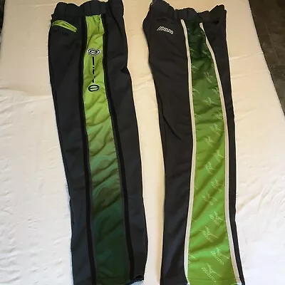 Softball Pants X-large Men’s Dark Gray W/green Stripes  Lot Of 2 • $25