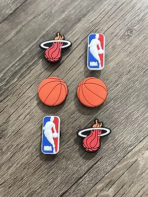 Miami Heat Basketball Team Sports Charm For Crocs Shoe Charms - 6 Pieces • $12.57