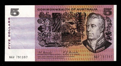$73 • Buy 1967 $5 Decimal Paper Banknote..coombs/randall..key Signature..no Reserve.
