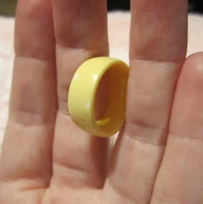 Yellow Ceramic Ring Pastel Yellow *SIZE 8.25* Wedding Promise Engagement • $19.66