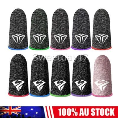 $15.48 • Buy 10x Phone Mobile Game Finger Sleeve Thumb Gloves Sweatproof Gamer For PUBG Y
