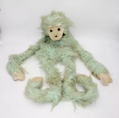 Vintage Long Arms 1980s Orangutan Monkey Plush Hand Puppet Teal Blue 40  Green • $27.24